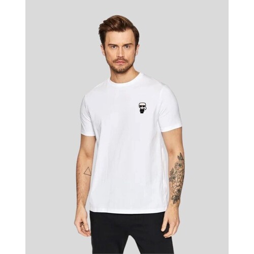Υφασμάτινα Άνδρας T-shirt με κοντά μανίκια Karl Lagerfeld 755027 500221 Άσπρο