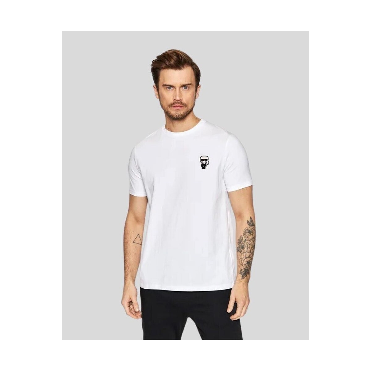 Υφασμάτινα Άνδρας T-shirt με κοντά μανίκια Karl Lagerfeld 755027 500221 Άσπρο