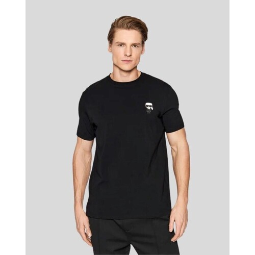 Υφασμάτινα Άνδρας T-shirt με κοντά μανίκια Karl Lagerfeld 755027 500221 Black