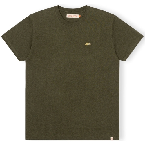 Υφασμάτινα Άνδρας T-shirts & Μπλούζες Revolution T-Shirt Regular 1342 TEN - Army/Melange Green