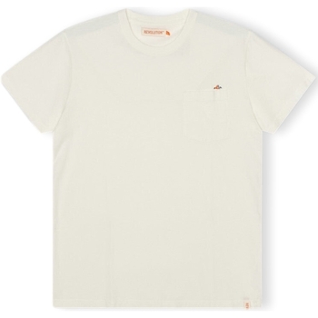 Υφασμάτινα Άνδρας T-shirts & Μπλούζες Revolution T-Shirt Regular 1341 BOR - Off-White Άσπρο