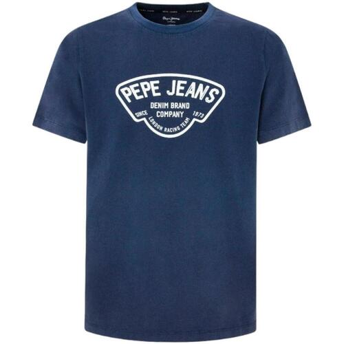 Υφασμάτινα Άνδρας T-shirt με κοντά μανίκια Pepe jeans  Μπλέ