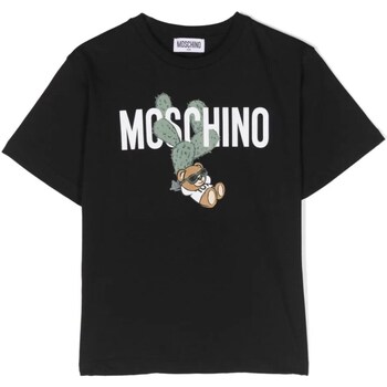 Υφασμάτινα Αγόρι Μπλουζάκια με μακριά μανίκια Moschino HTM03RLAA02 Black