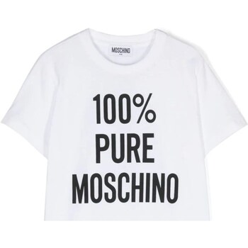 Υφασμάτινα Αγόρι Μπλουζάκια με μακριά μανίκια Moschino HNM04KLAA01 Άσπρο