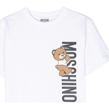 Υφασμάτινα Αγόρι Μπλουζάκια με μακριά μανίκια Moschino HVM03RLAA02 Άσπρο
