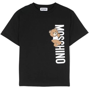 Υφασμάτινα Αγόρι Μπλουζάκια με μακριά μανίκια Moschino HVM03RLAA02 Black