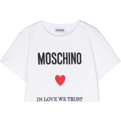 Υφασμάτινα Αγόρι Μπλουζάκια με μακριά μανίκια Moschino HOM04KLAA22 Άσπρο