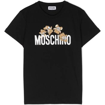 Υφασμάτινα Αγόρι Μπλουζάκια με μακριά μανίκια Moschino HMM04KLAA03 Black