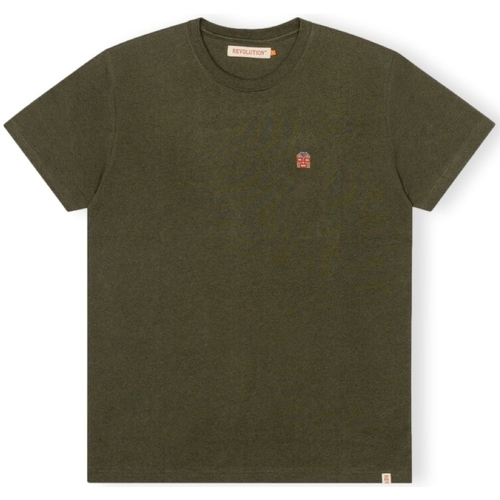 Υφασμάτινα Άνδρας T-shirts & Μπλούζες Revolution T-Shirt Regular 1340 WES - Army/Melange Green