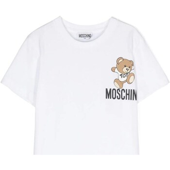 Υφασμάτινα Αγόρι Μπλουζάκια με μακριά μανίκια Moschino HUM04KLAA02 Άσπρο