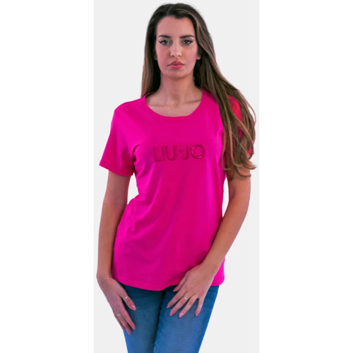 Υφασμάτινα Γυναίκα T-shirts & Μπλούζες Liu Jo TA4136-JS003 Ελεφαντόδοντο