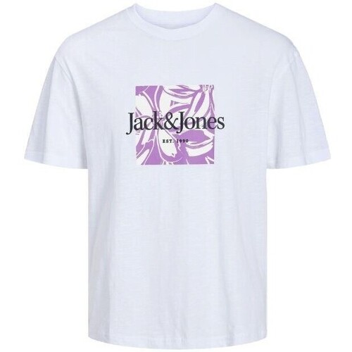 Υφασμάτινα Άνδρας T-shirt με κοντά μανίκια Jack & Jones 12250436 JORLAFAYETTE Άσπρο