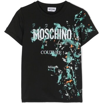 Υφασμάτινα Αγόρι Μπλουζάκια με μακριά μανίκια Moschino HOM04LLAA24 Black