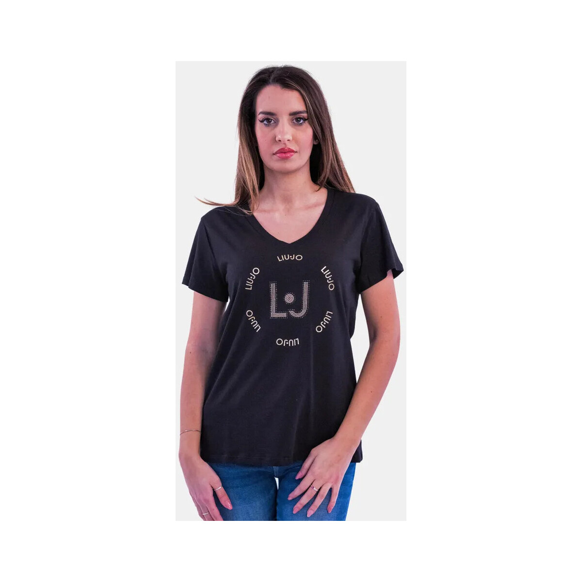 Υφασμάτινα Γυναίκα T-shirts & Μπλούζες Liu Jo TA4137-J6040 Μαύρο