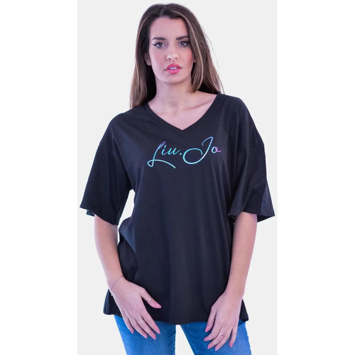 Υφασμάτινα Γυναίκα T-shirts & Μπλούζες Liu Jo TA4144-J6040 Μαύρο