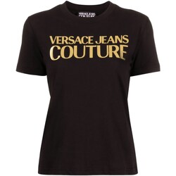 Υφασμάτινα Γυναίκα Πόλο με μακριά μανίκια  Versace Jeans Couture 76HAHG04-CJ00G Black