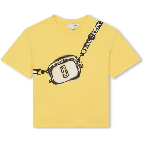 Υφασμάτινα Κορίτσι T-shirt με κοντά μανίκια Marc Jacobs W60207 Yellow
