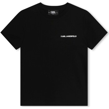 Υφασμάτινα Αγόρι Μπλουζάκια με μακριά μανίκια Karl Lagerfeld Kids Z30056 Black
