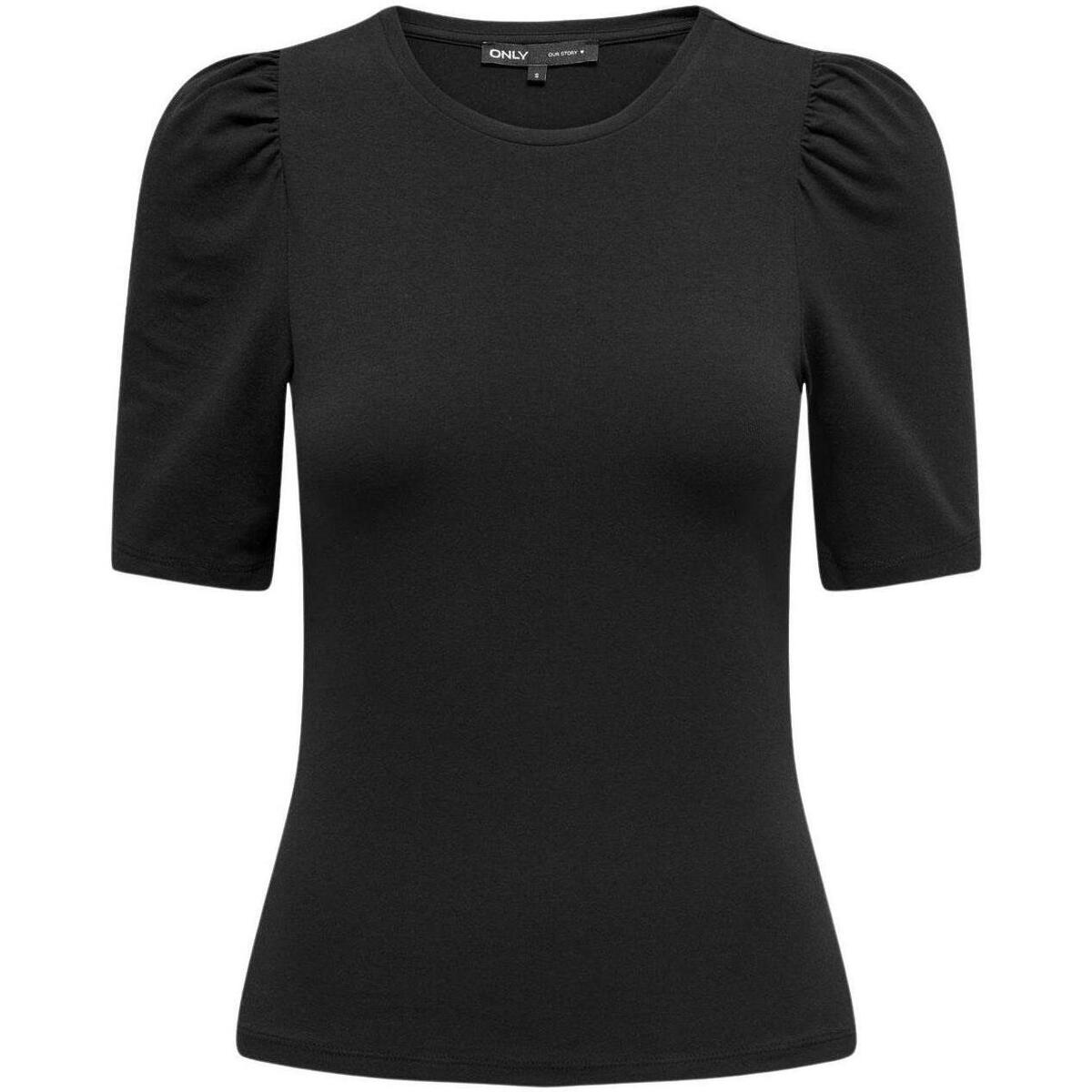 Υφασμάτινα Γυναίκα T-shirts & Μπλούζες Only  Black