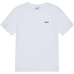 Υφασμάτινα Αγόρι Μπλουζάκια με μακριά μανίκια BOSS J25P23 Άσπρο