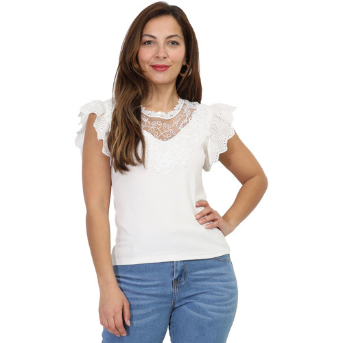 Υφασμάτινα Γυναίκα Μπλούζες La Modeuse 69807_P162420 Άσπρο