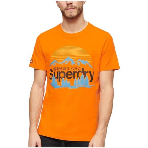 Υφασμάτινα Άνδρας T-shirt με κοντά μανίκια Superdry  Orange