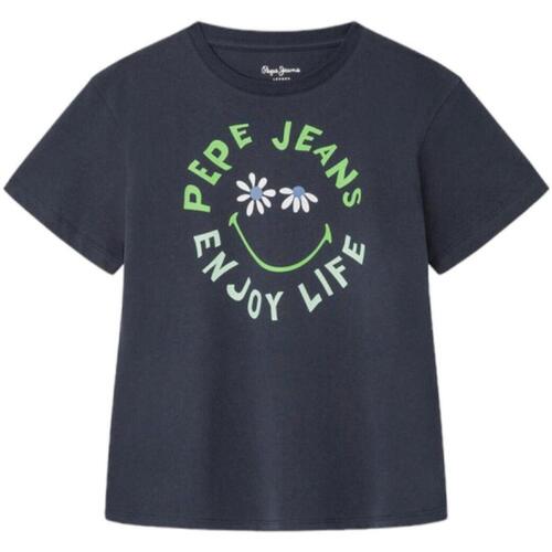 Υφασμάτινα Κορίτσι T-shirt με κοντά μανίκια Pepe jeans  Μπλέ