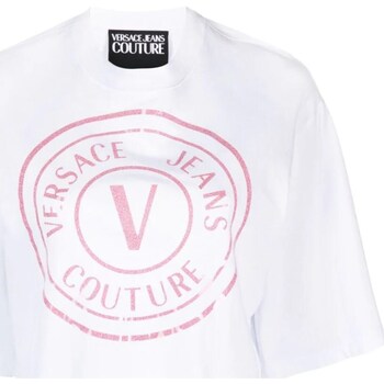 Υφασμάτινα Γυναίκα Πόλο με μακριά μανίκια  Versace Jeans Couture 76HAHG05-CJ00G Άσπρο