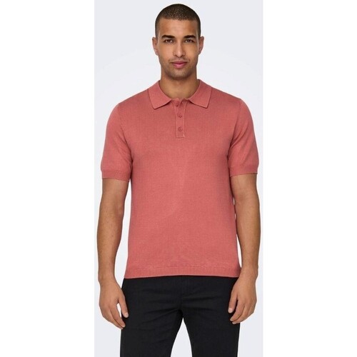 Υφασμάτινα Άνδρας T-shirt με κοντά μανίκια Only & Sons  22022219 WYLER Red