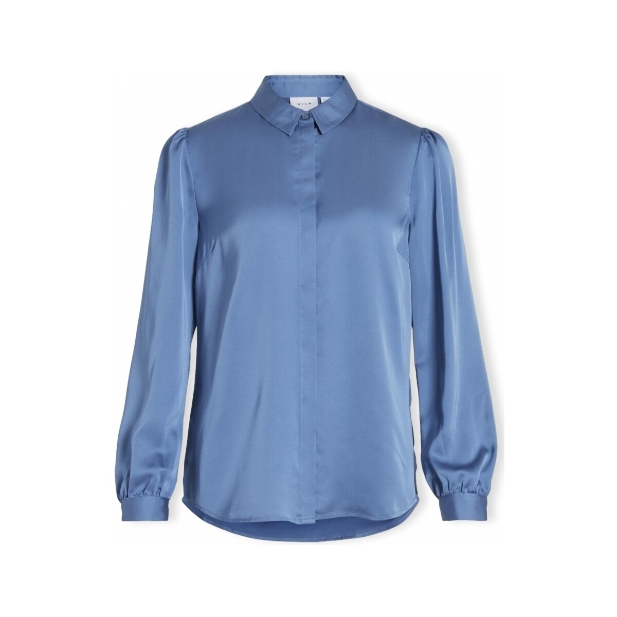 Υφασμάτινα Γυναίκα Μπλούζες Vila Noos Shirt Ellette Satin - Coronet Blue Μπλέ