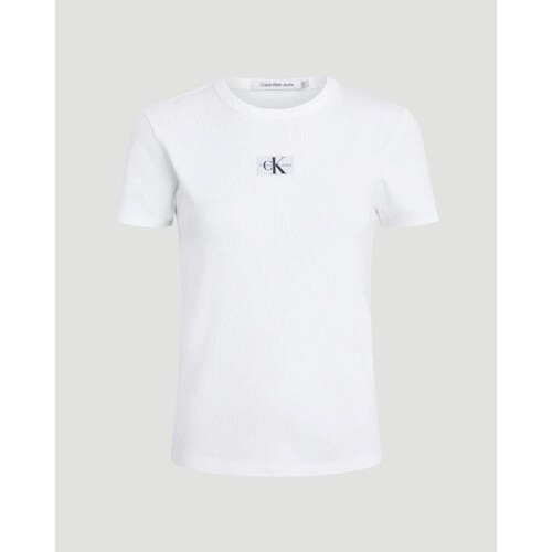 Υφασμάτινα Γυναίκα T-shirts & Μπλούζες Calvin Klein Jeans J20J222687 Άσπρο