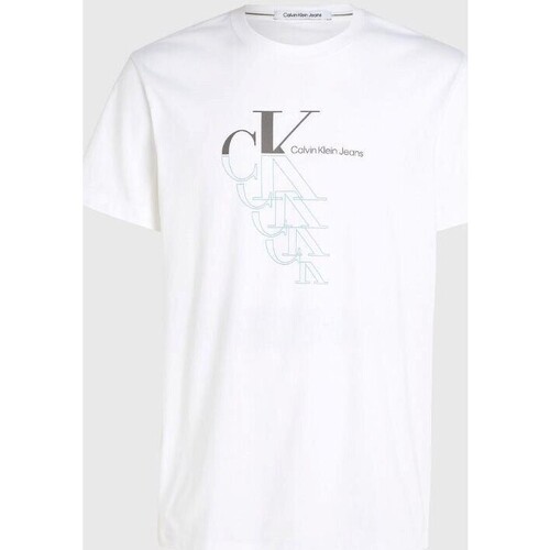 Υφασμάτινα Άνδρας T-shirt με κοντά μανίκια Calvin Klein Jeans J30J325352YAF Άσπρο