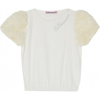 Υφασμάτινα Κορίτσι T-shirt με κοντά μανίκια Miss Blumarine IA4071J5003 Άσπρο