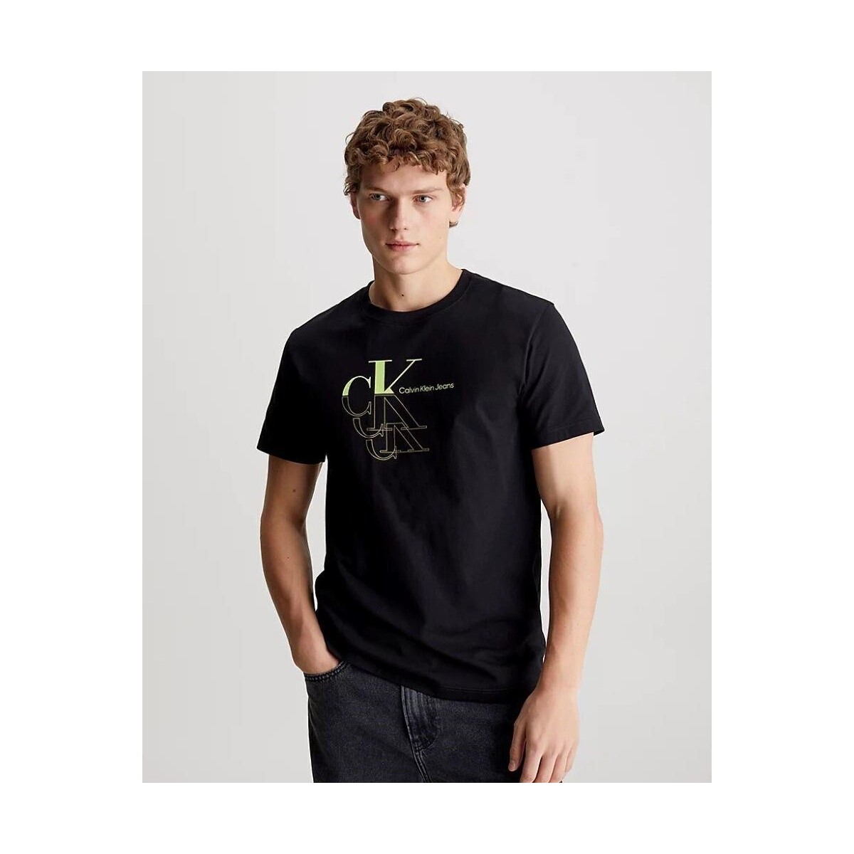 Υφασμάτινα Άνδρας T-shirt με κοντά μανίκια Calvin Klein Jeans J30J325352BEH Black