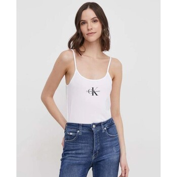 Υφασμάτινα Γυναίκα T-shirts & Μπλούζες Calvin Klein Jeans J20J223105YAF Άσπρο