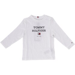 Υφασμάτινα Αγόρι Μπλουζάκια με μακριά μανίκια Tommy Hilfiger KB0KB08672 Άσπρο