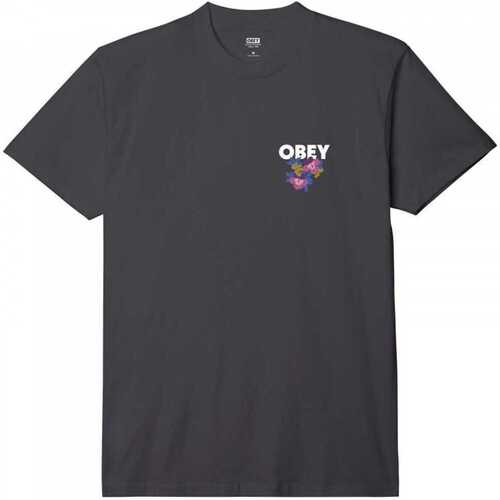 Υφασμάτινα Άνδρας T-shirts & Μπλούζες Obey floral garden Black
