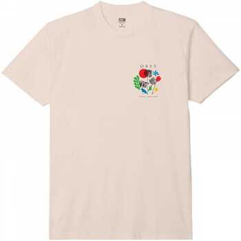Υφασμάτινα Άνδρας T-shirts & Μπλούζες Obey flowers papers scissors Beige