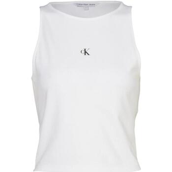 Υφασμάτινα Γυναίκα Μπλούζες Calvin Klein Jeans  Άσπρο