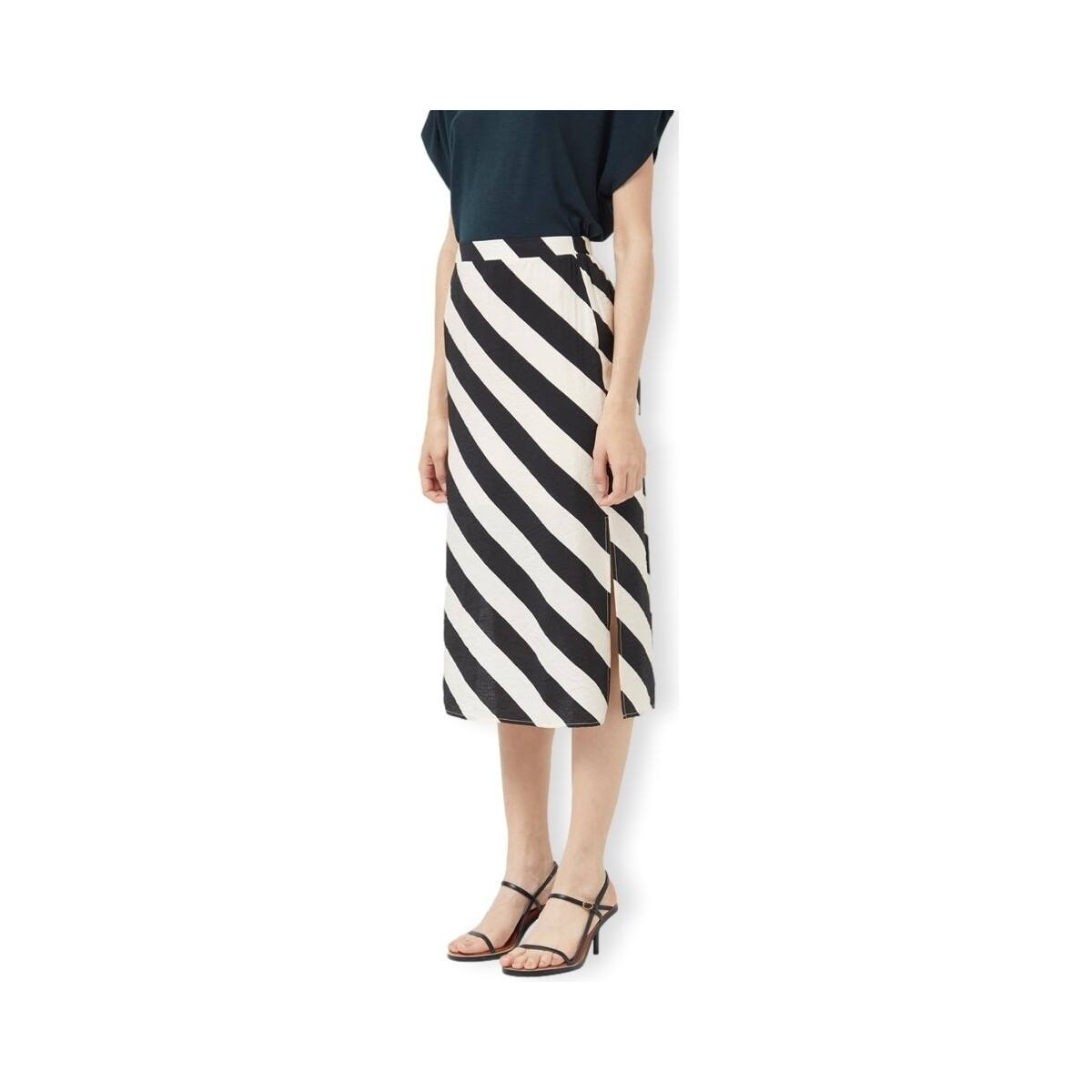Υφασμάτινα Γυναίκα Φούστες Compania Fantastica COMPAÑIA FANTÁSTICA Skirt 11016 - Stripes Black
