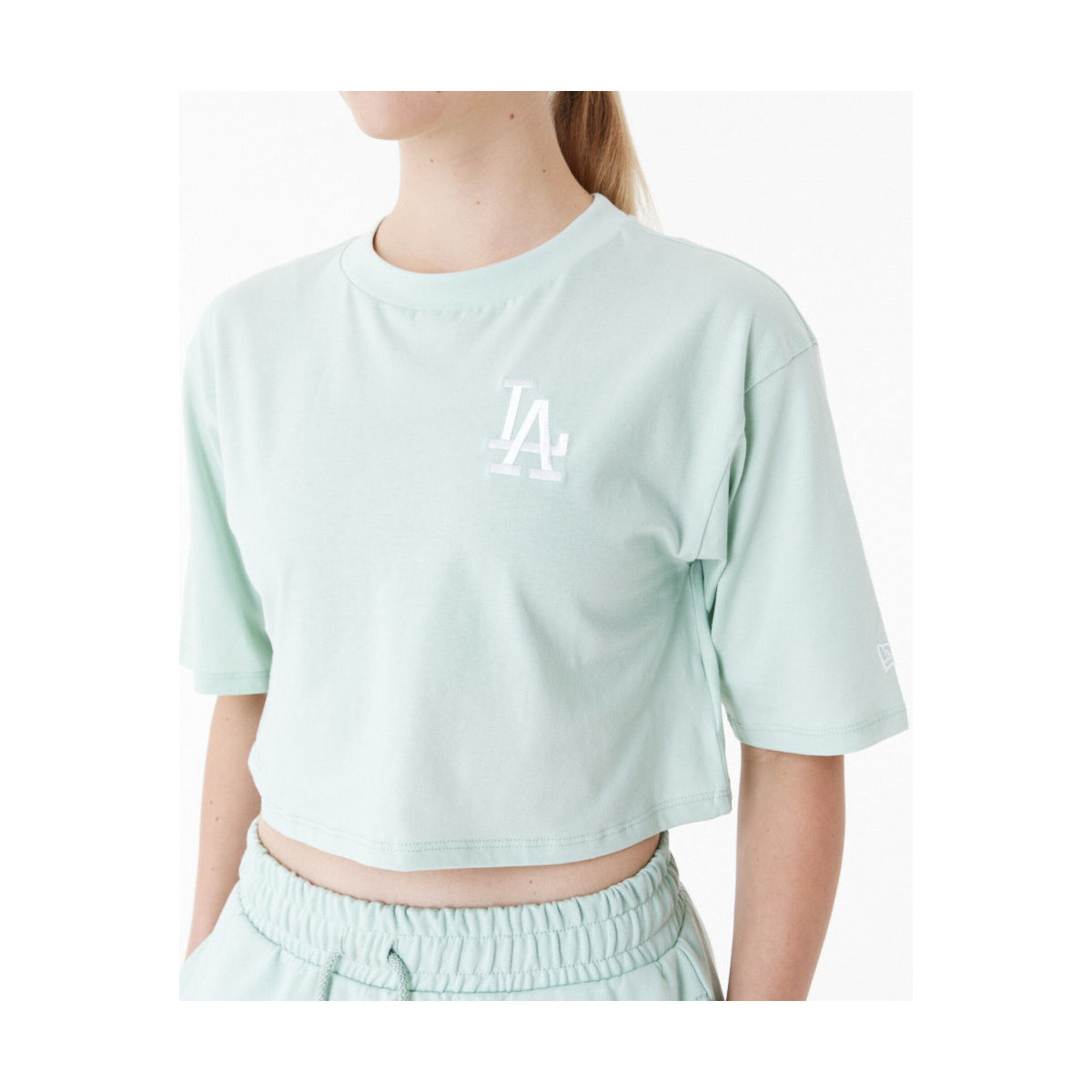Υφασμάτινα Γυναίκα T-shirts & Μπλούζες New-Era Mlb le crop tee losdod Green