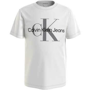 Υφασμάτινα Κορίτσι T-shirt με κοντά μανίκια Calvin Klein Jeans IU0IU00460 Άσπρο