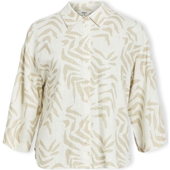 Υφασμάτινα Γυναίκα Μπλούζες Object Emira Shirt L/S - Sandshell/Natural Beige