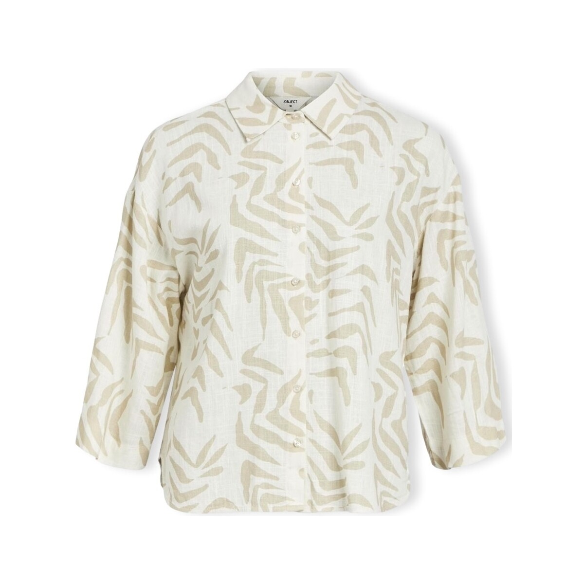 Υφασμάτινα Γυναίκα Μπλούζες Object Emira Shirt L/S - Sandshell/Natural Beige