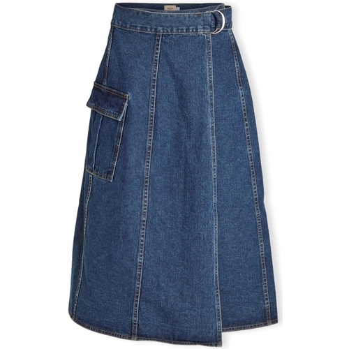 Υφασμάτινα Γυναίκα Φούστες Vila Norma Skirt - Medium Blue Denim Brown