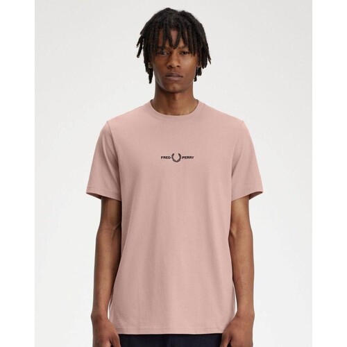 Υφασμάτινα Άνδρας T-shirt με κοντά μανίκια Fred Perry M4580 Ροζ