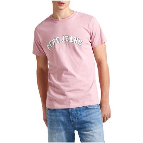Υφασμάτινα Άνδρας T-shirt με κοντά μανίκια Pepe jeans  Ροζ