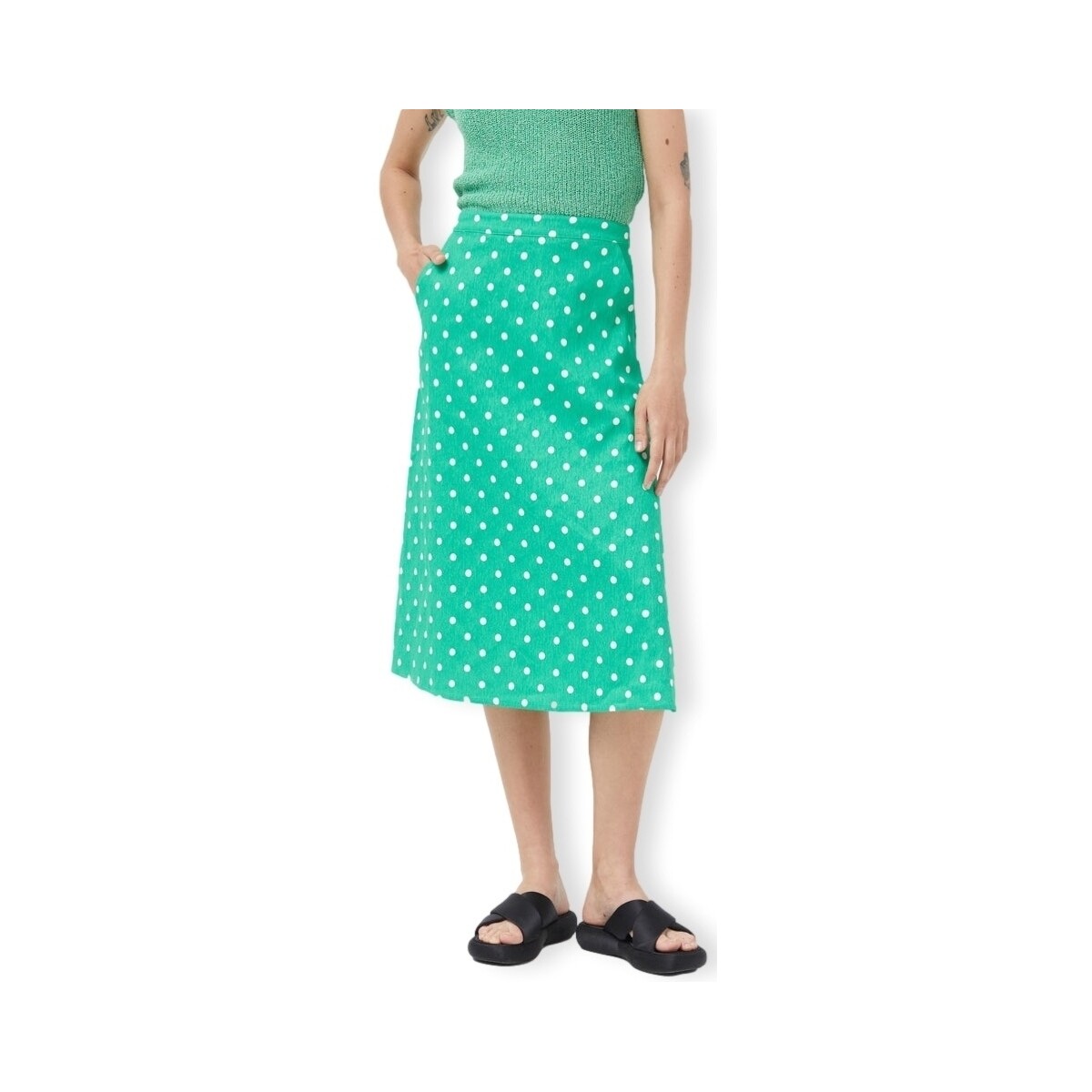 Υφασμάτινα Γυναίκα Φούστες Compania Fantastica COMPAÑIA FANTÁSTICA Skirt 11022 - Polka Dots Green