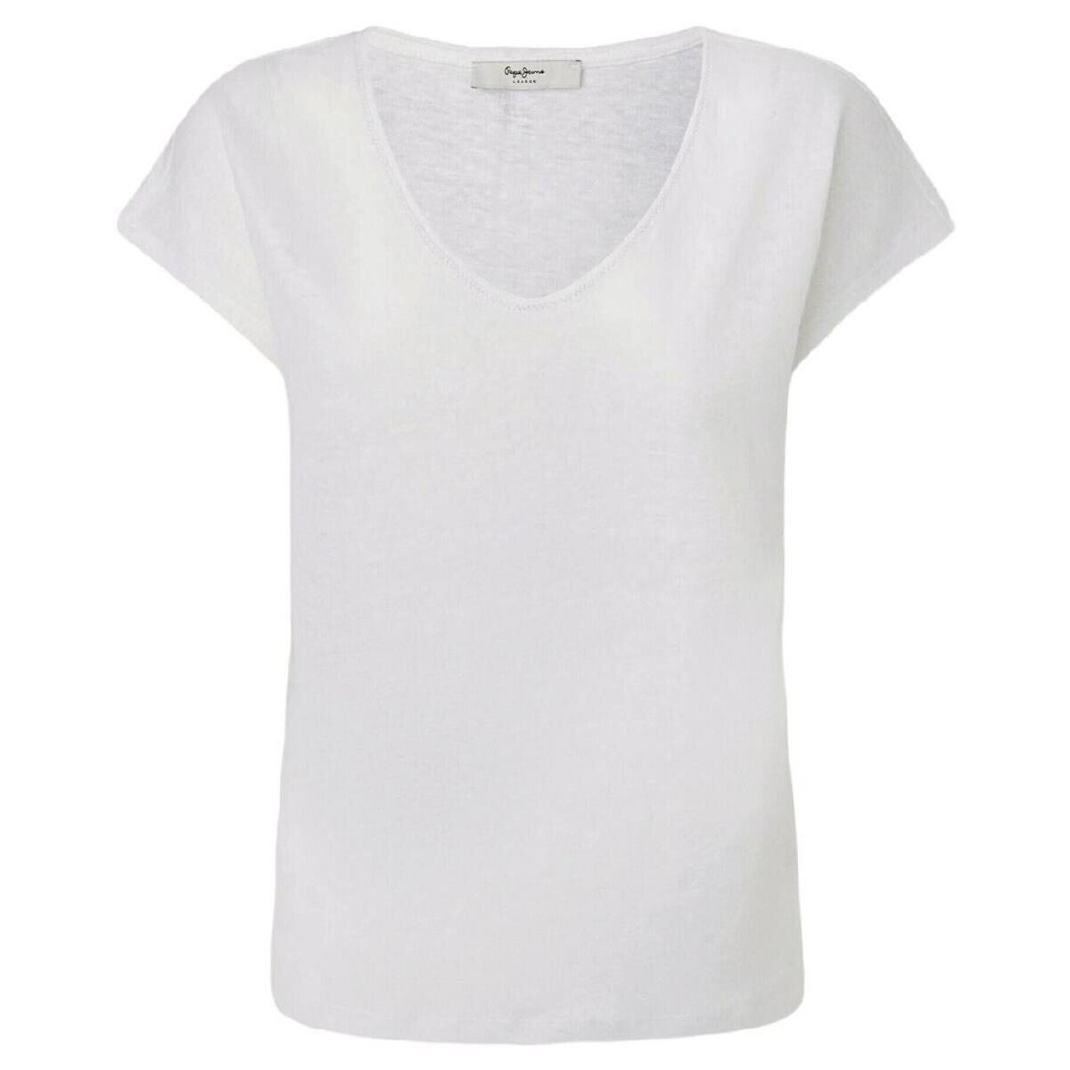 Υφασμάτινα Γυναίκα T-shirt με κοντά μανίκια Pepe jeans  Άσπρο