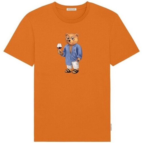 Υφασμάτινα Άνδρας T-shirt με κοντά μανίκια Baron Filou THE YACHT OWNER Orange